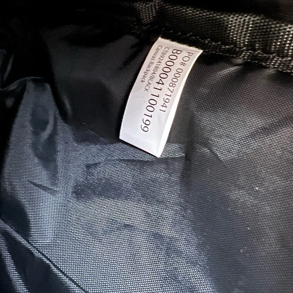 Carhartt Black Canvas Backpack NWOT